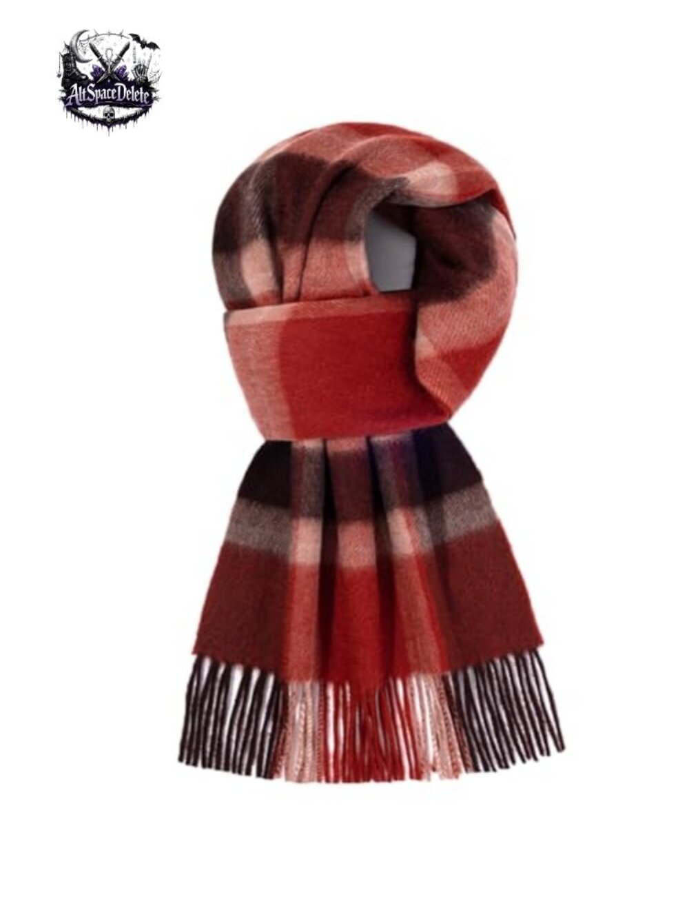 100% Wool Plaid Winter Scarf Soft Warm Thick Unisex w Gift Box